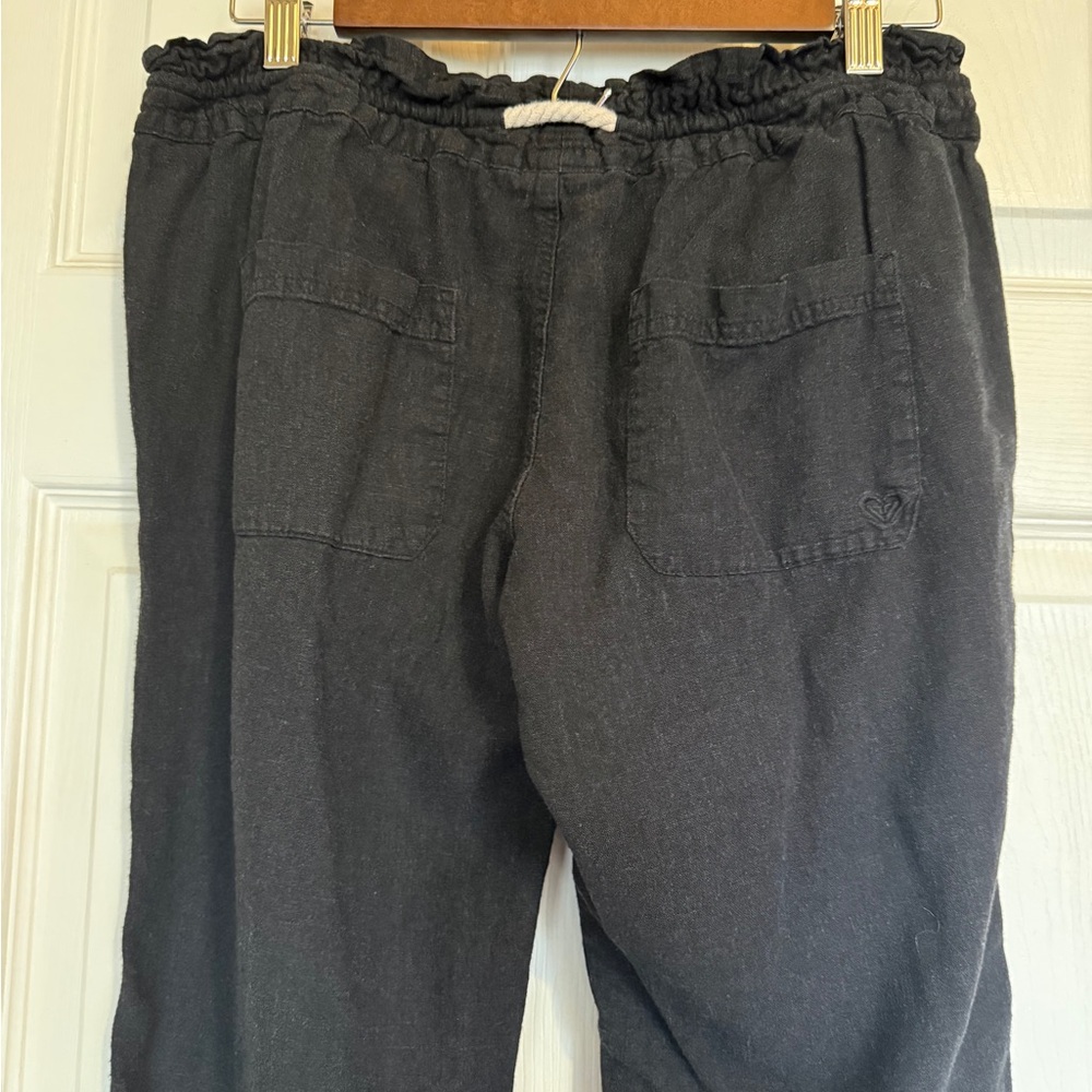 Roxy Black Linen Pants - Picture 6 of 9